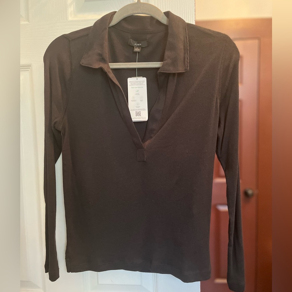 J Crew ribbed polo shirt